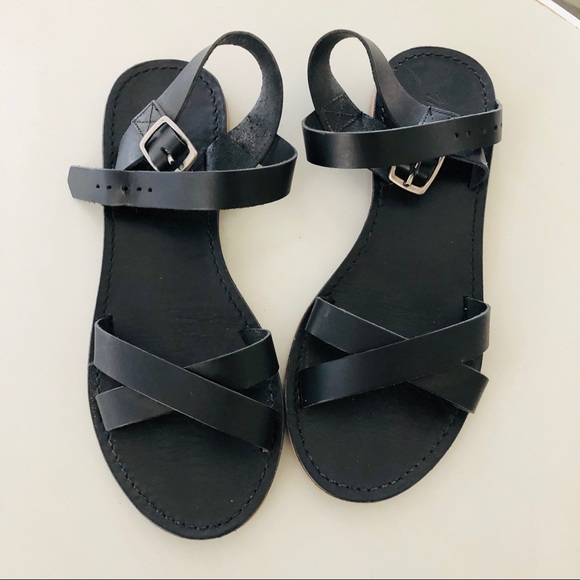 Madewell Shoes - Madewell Boardwalk Black Criss Cross Sandals
